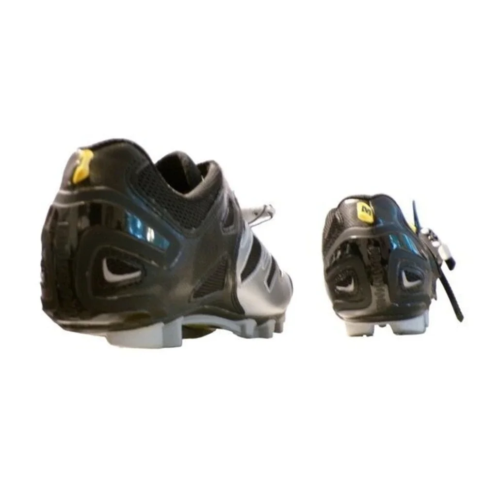 Mavic Tempo Cycling Shoes 6.5 Black Silver Ergonomic Design Vtg Look Durable‎